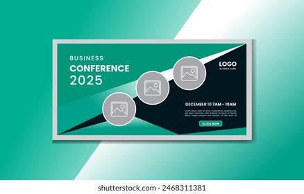 Business conformance virtual web banner social media post template design idea 