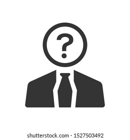 Business confusion icon. vector graphics