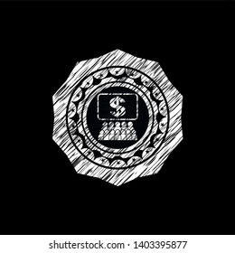business congress icon drawn on a blackboard