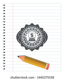 business congress icon drawn with pencil strokes. Vector Illustration. Detailed.