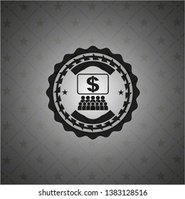 business congress icon inside retro style black emblem