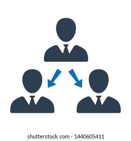 Business connection flat vector icon