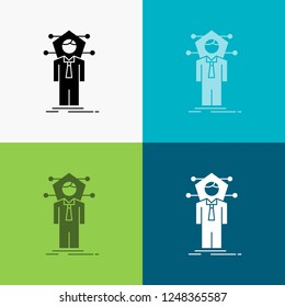 Business, connection, human, network, solution Icon Over Various Background. glyph style design, designed for web and app. Eps 10 vector illustration