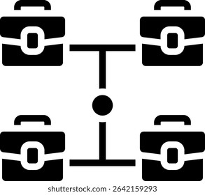 Business Connection Icon Glyph Vector Illustration