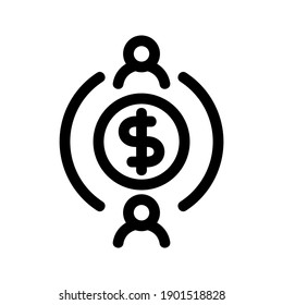 Business Connection icon or logo isolated sign symbol vector illustration - high quality black style vector icons
