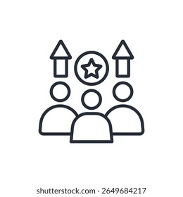 business connection icon. vector.Editable stroke.linear style sign for use web design,logo.Symbol illustration.