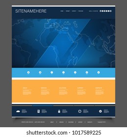 Business, Connection, Network - Website Template Design