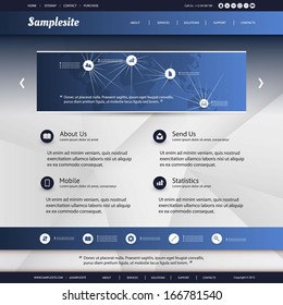 Empresa, conexión, red - Plantilla de sitio web