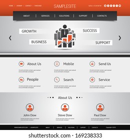 Business, Connection, Network - Website Template