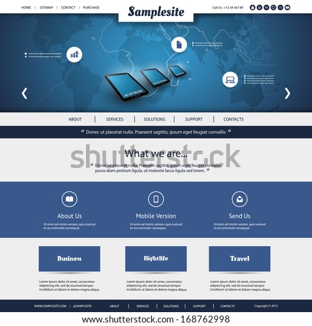 Business, Connection, Network - Website Template