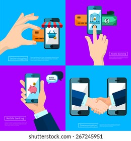 business connection and relations. Handshake, banking icons in flat, e-business, apps banner, iPhone illustration Icons shop online, business icons flat design. piggy
App icons,  virtual shopping, 