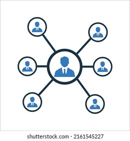 Business connectivity, connect icon. Vector illustration.