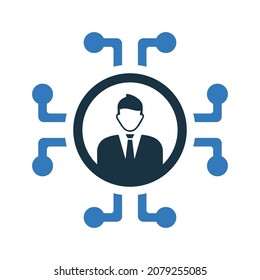 Negocio, conectividad, icono de enlace. Ilustración vectorial simple editable.
