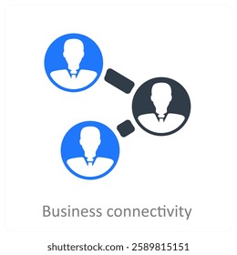 Business Connectivity and network icon concept