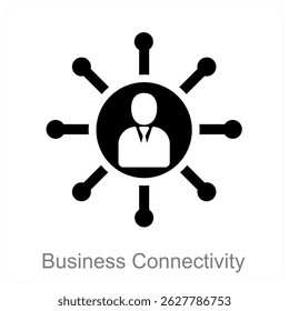 Diseño de concepto de icono de Vector de conectividad empresarial