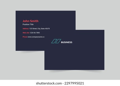 Business Consultant business card template. A clean, modern, and high-quality design business card vector design. Editable and customize template business card