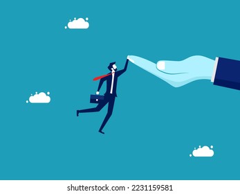 Business consultant or support. Businessman consultant helping colleagues