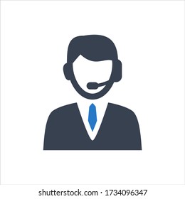 Business consultant vector icon on white background
