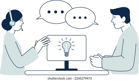 Unternehmensberatung. Client-Support-Symbol Assistenzhilfe