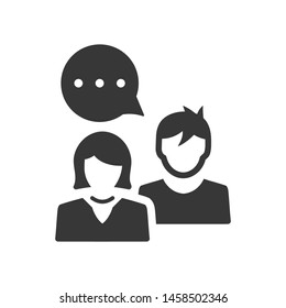 Business consultation icon. vector graphics