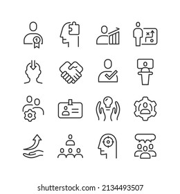 Business Consulting - Bearbeitbare Schlagzeilen-Symbole