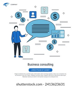 Business Consulting Flach Design Vektorgrafik-Konzept