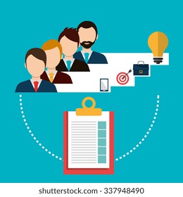 Business consulting graphic design, vector illustration eps10