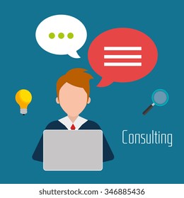 Business consulting graphic design, vector illustration eps10