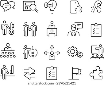 Business Consulting Icon Set vector design