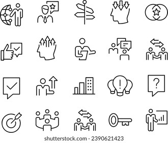 Business Consulting Icon Set vector design