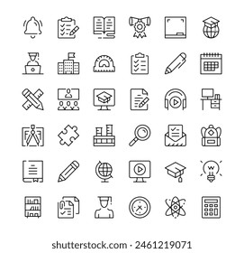 Business consulting icons set. Vector line icons. Black outline stroke symbols