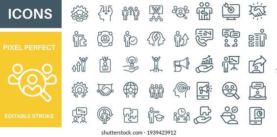 Business Consulting - Line Icons vector design 