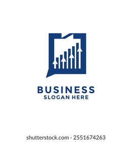 Business Consulting logo design template, Growth Up Business logo design vector