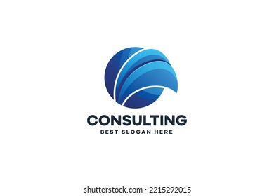 Business Consulting Logo, Icon Gradient Logo Designs