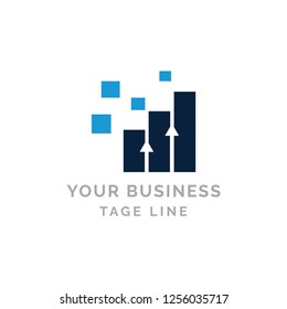 Business consulting logo template. Business consulting logo template. Consult logotype. Arrow up finance logo. finance logo and symbols vector simple concept illustration