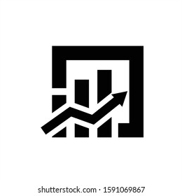 Business consulting logo template. growth graph vector design. Consult logotype