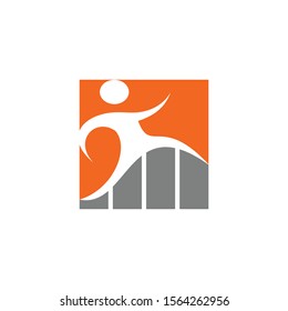 Business consulting logo template. vector growth chart design. accounting and finance logo
