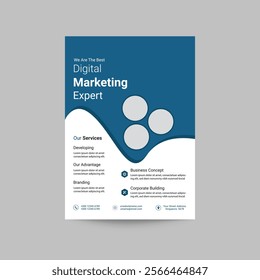 Business consulting poster print template