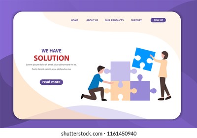 business consulting and solution concept. vector illustration