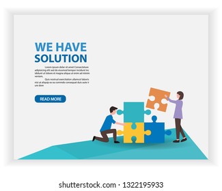 business consulting and solution concept. vector illustration