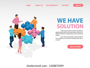 business consulting and solution concept. vector illustration