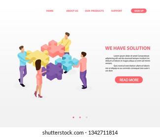 business consulting and solution concept. vector illustration