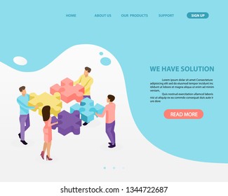 business consulting and solution concept. vector illustration