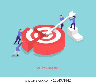 business consulting and solution concept. vector illustration