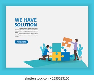 business consulting and solution concept. vector illustration