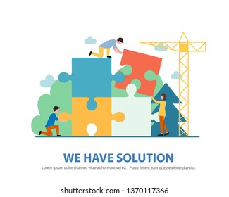 business consulting and solution concept. vector illustration