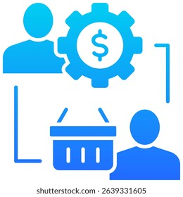 Business To Consumer Icon Element for Design