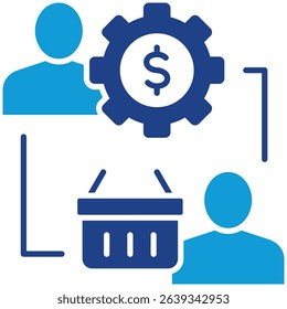 Business To Consumer Icon Element for Design