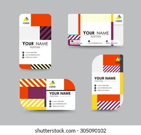 Business contact card template design. flyer template. vector illustration.