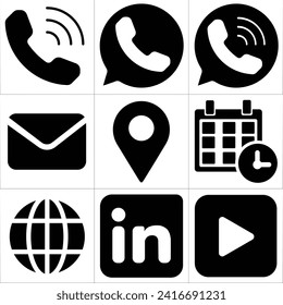 Business Contact Details related Icons